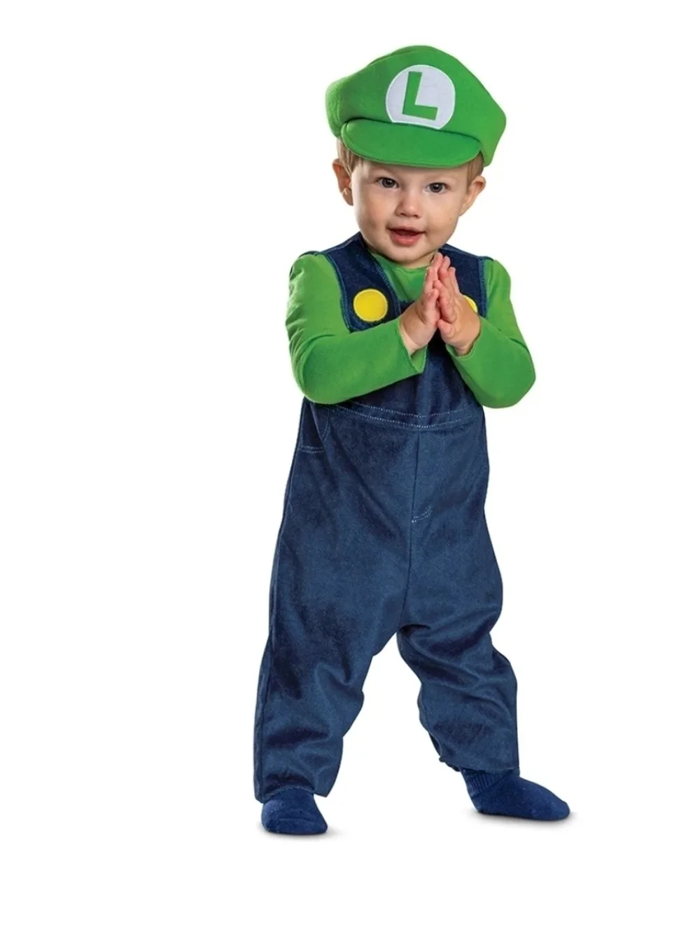 New Nintendo Super Mario Bros. Luigi Halloween Costume for Infant/ baby 6 12 Mnt